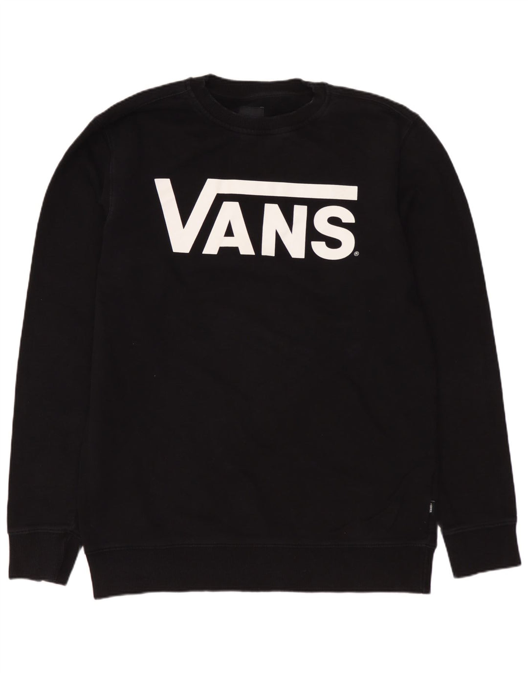 VANS Mens Graphic Sweatshirt Jumper Medium Black Cotton