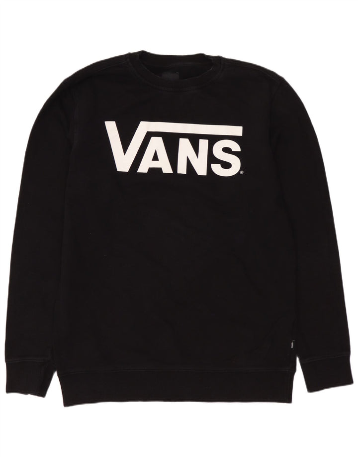 VANS Mens Graphic Sweatshirt Jumper Medium Black Cotton