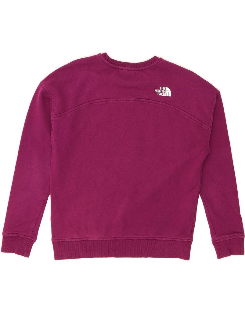 THE NORTH FACE Womens Graphic Sweatshirt Jumper UK 14 Medium Burgundy Vintage The North Face and Second-Hand The North Face from Messina Hembry 