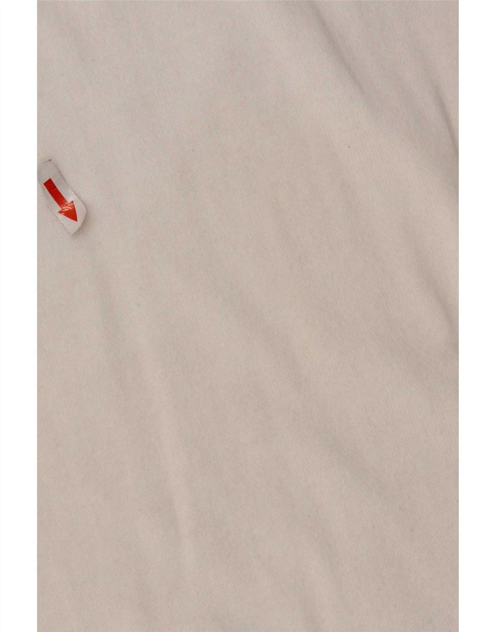Benetton Womens Top Long Sleeve UK 14 Medium White