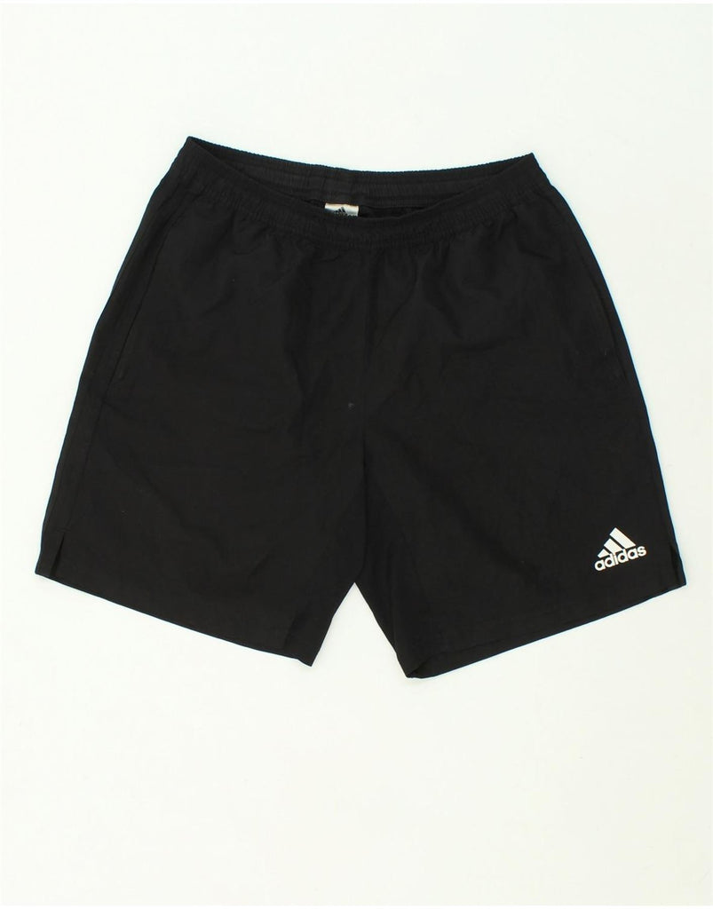 ADIDAS Mens Graphic Sport Shorts Large Black Polyester | Vintage Adidas | Thrift | Second-Hand Adidas | Used Clothing | Messina Hembry 