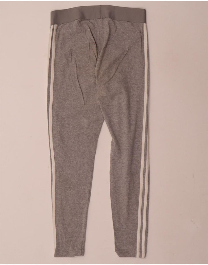 Adidas Womens Leggings UK 12/14 Medium Grey