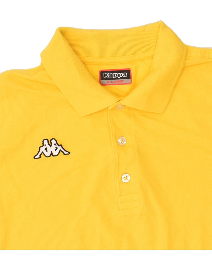 KAPPA Mens Polo Shirt XL Yellow Cotton | Vintage Kappa | Thrift | Second-Hand Kappa | Used Clothing | Messina Hembry 