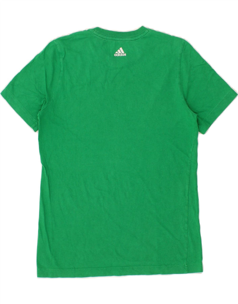 ADIDAS Boys Graphic T-Shirt Top 13-14 Years Green Cotton Vintage Adidas and Second-Hand Adidas from Messina Hembry 