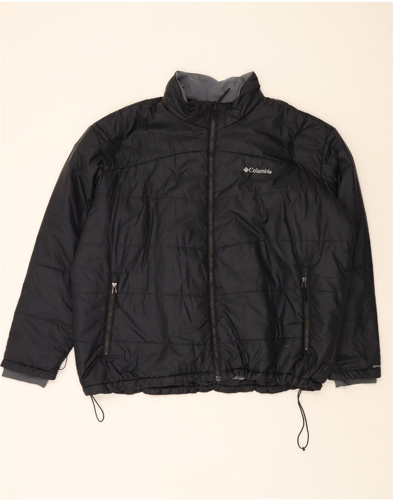 COLUMBIA Mens Omni-Heat Padded Jacket UK 48 4XL Navy Blue Nylon Vintage Columbia and Second-Hand Columbia from Messina Hembry 