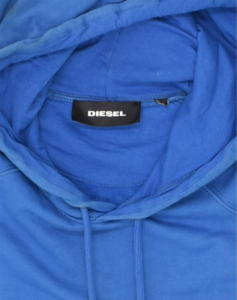 DIESEL Mens Hoodie Jumper Medium Blue Cotton | Vintage Diesel | Thrift | Second-Hand Diesel | Used Clothing | Messina Hembry 