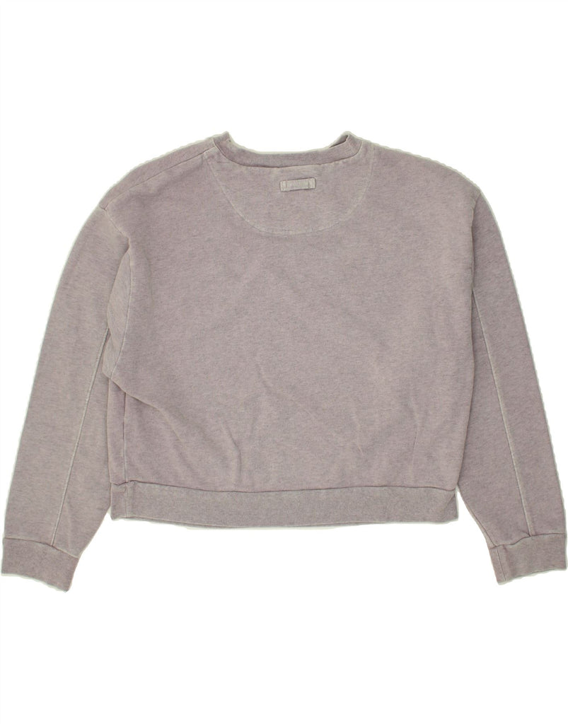 LEVI'S Womens Crop Sweatshirt Jumper UK 10 Small Grey Cotton Vintage Levi's and Second-Hand Levi's from Messina Hembry 