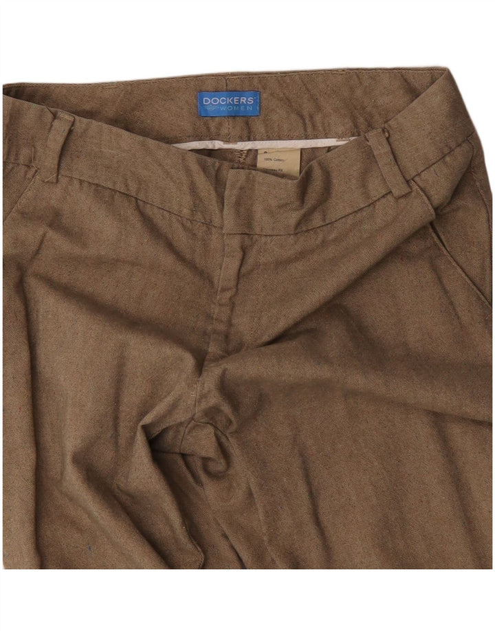 DOCKERS Womens Straight Chino Trousers US 8 Medium W32 L30 Beige Cotton