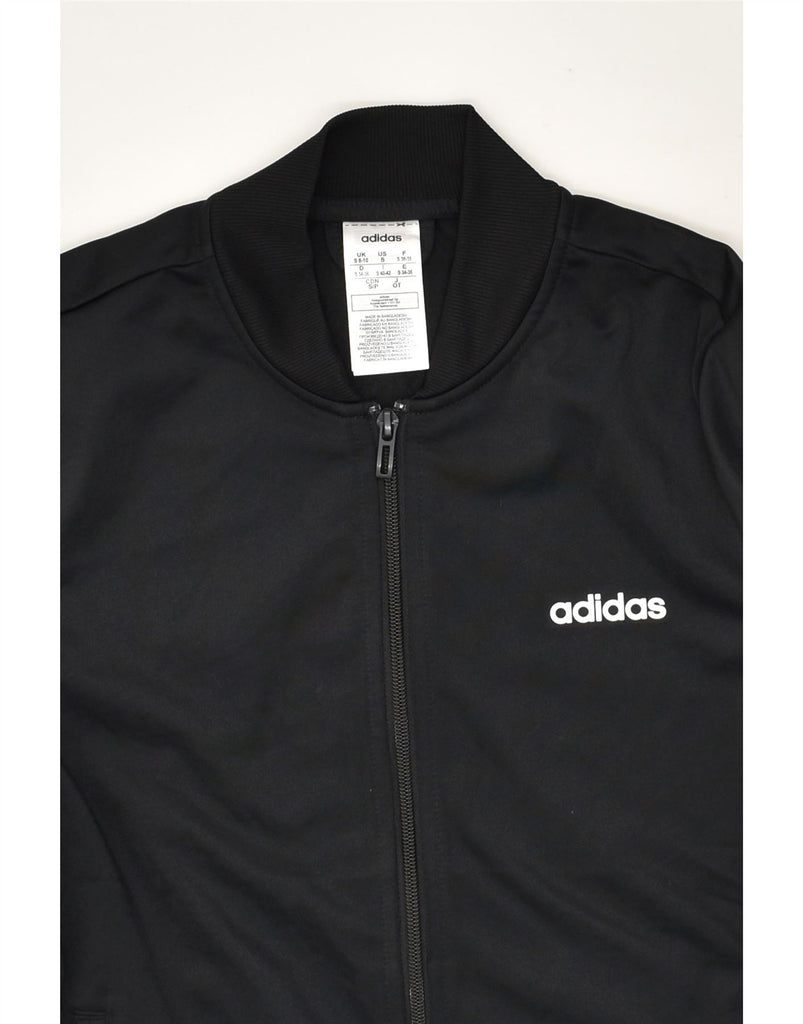 ADIDAS Womens Tracksuit Top Jacket UK 8/10 Small Black Polyester | Vintage Adidas | Thrift | Second-Hand Adidas | Used Clothing | Messina Hembry 