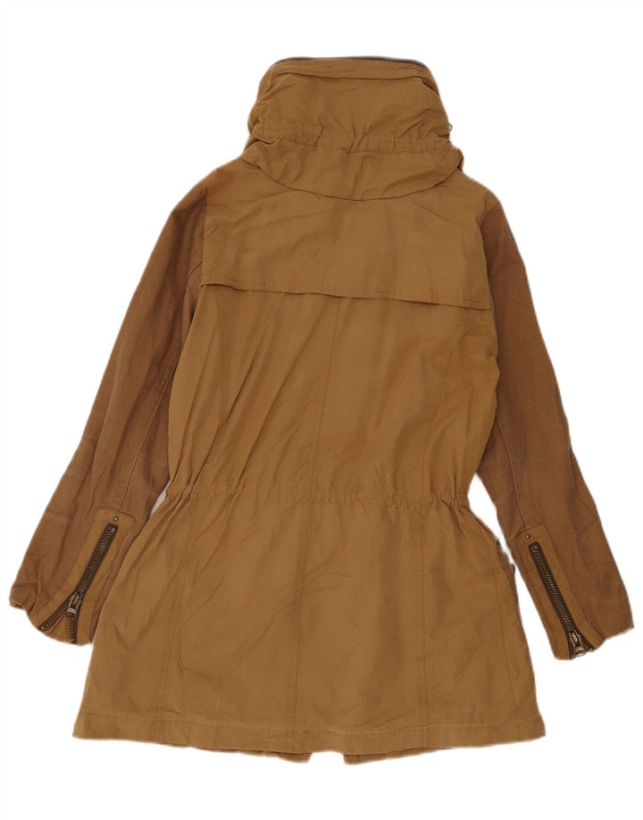 Zara Womens Oversized Parka Jacket UK 6 XS Beige