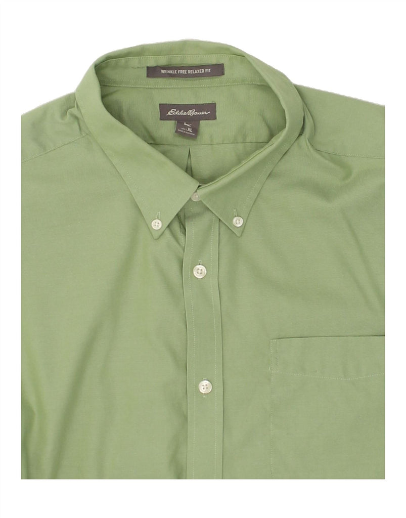 EDDIE BAUER Mens Relaxed Fit Shirt XL Green Cotton | Vintage Eddie Bauer | Thrift | Second-Hand Eddie Bauer | Used Clothing | Messina Hembry 