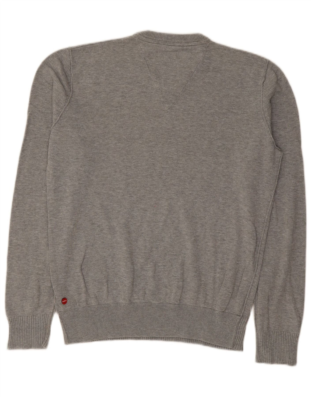 O'Neill Mens V-Neck Jumper Sweater Small Grey Cotton