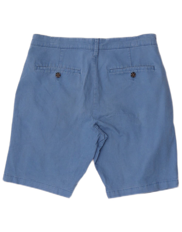 Marks & Spencer Mens Chino Shorts W30 Medium Blue Cotton