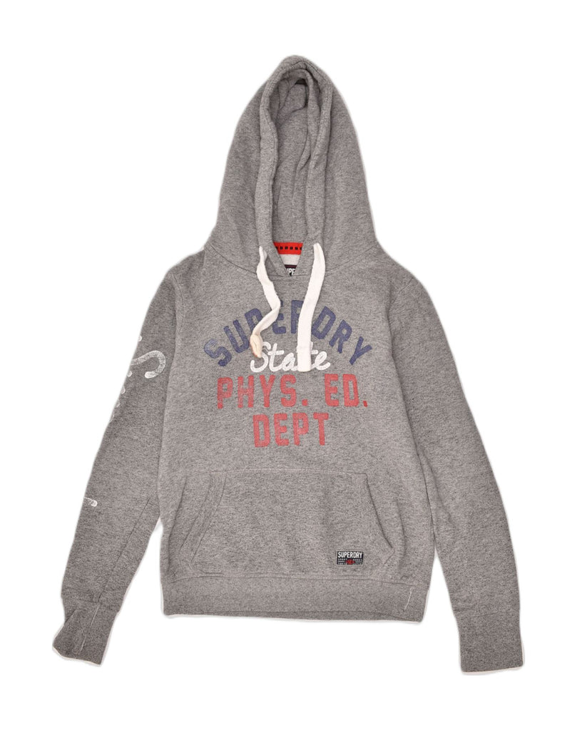 SUPERDRY Mens Graphic Hoodie Jumper Small Grey Cotton | Vintage Superdry | Thrift | Second-Hand Superdry | Used Clothing | Messina Hembry 