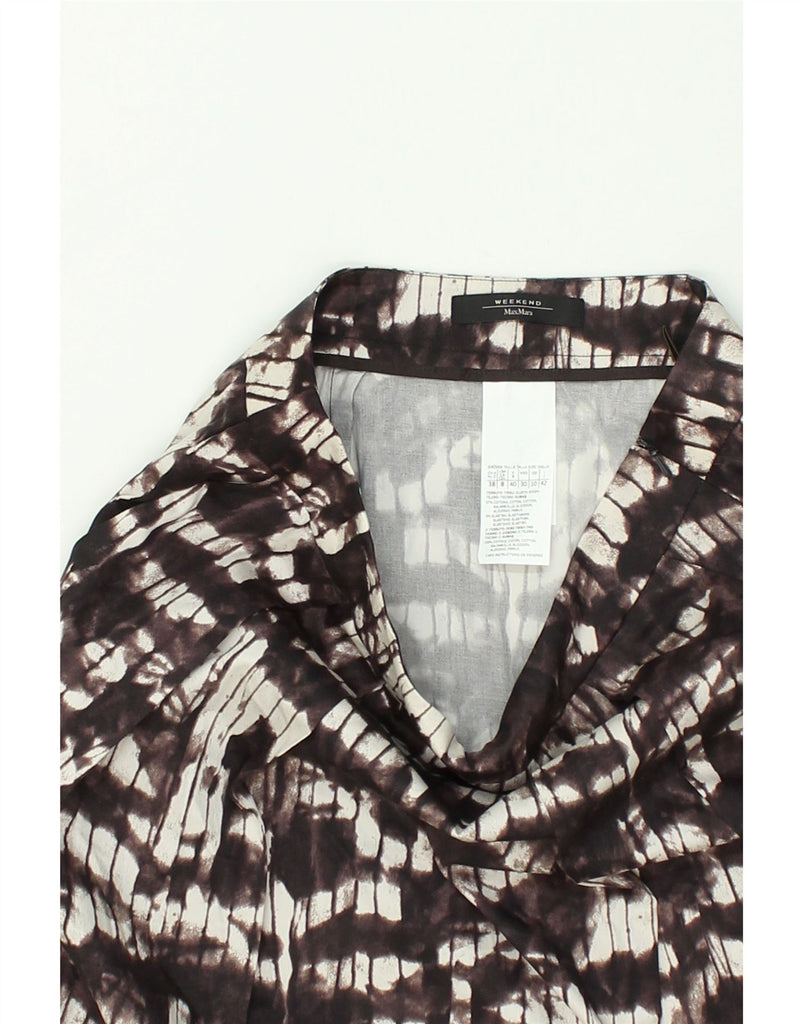 MAX MARA Womens Weekend A-Line Skirt UK 10 Small W28  Brown Tie Dye Cotton | Vintage Max Mara | Thrift | Second-Hand Max Mara | Used Clothing | Messina Hembry 
