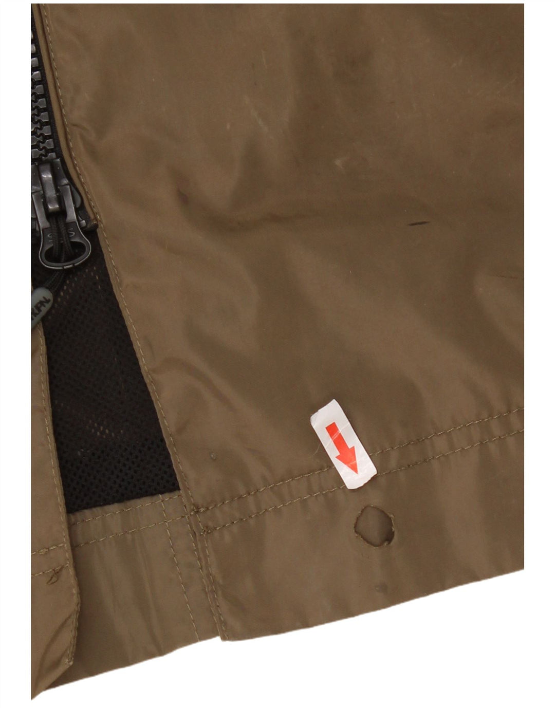 Superdry Womens Hooded Rain Jacket UK 14 Large Khaki Polyester