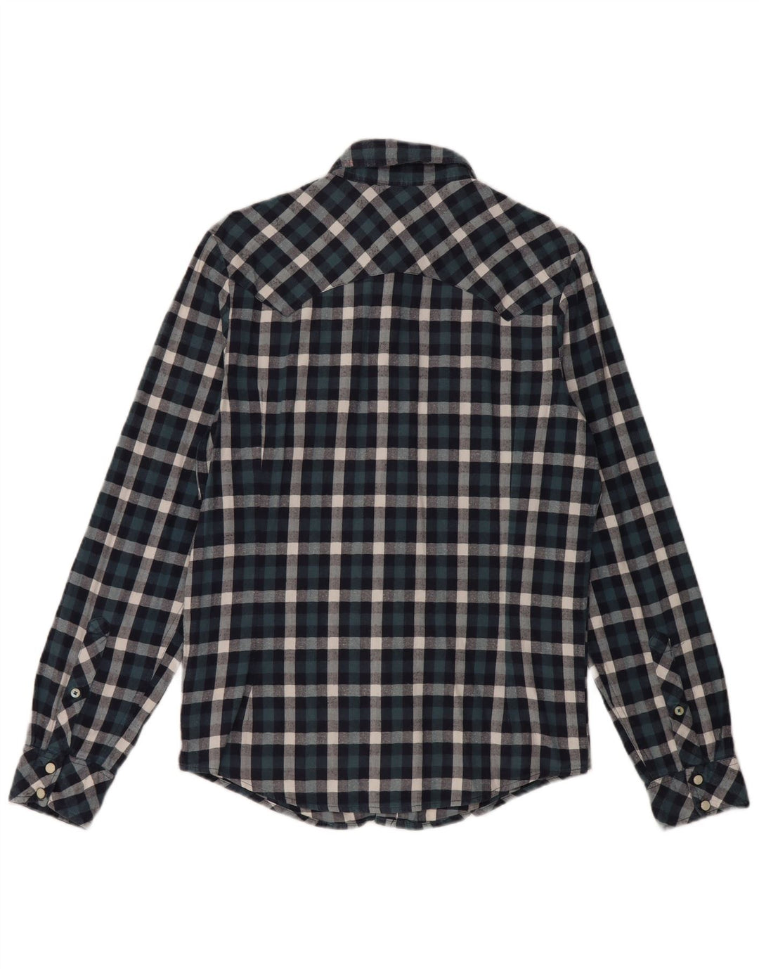 Lee Mens Slim Fit Shirt Small Blue Check Cotton