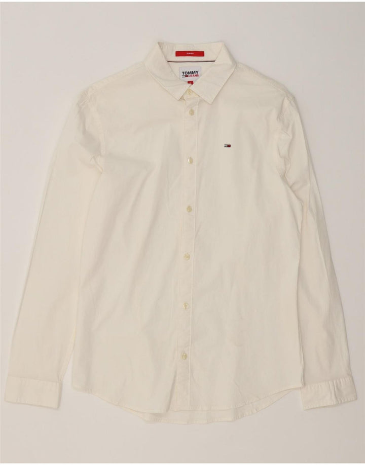 Tommy Hilfiger Mens Shirt Medium White Cotton