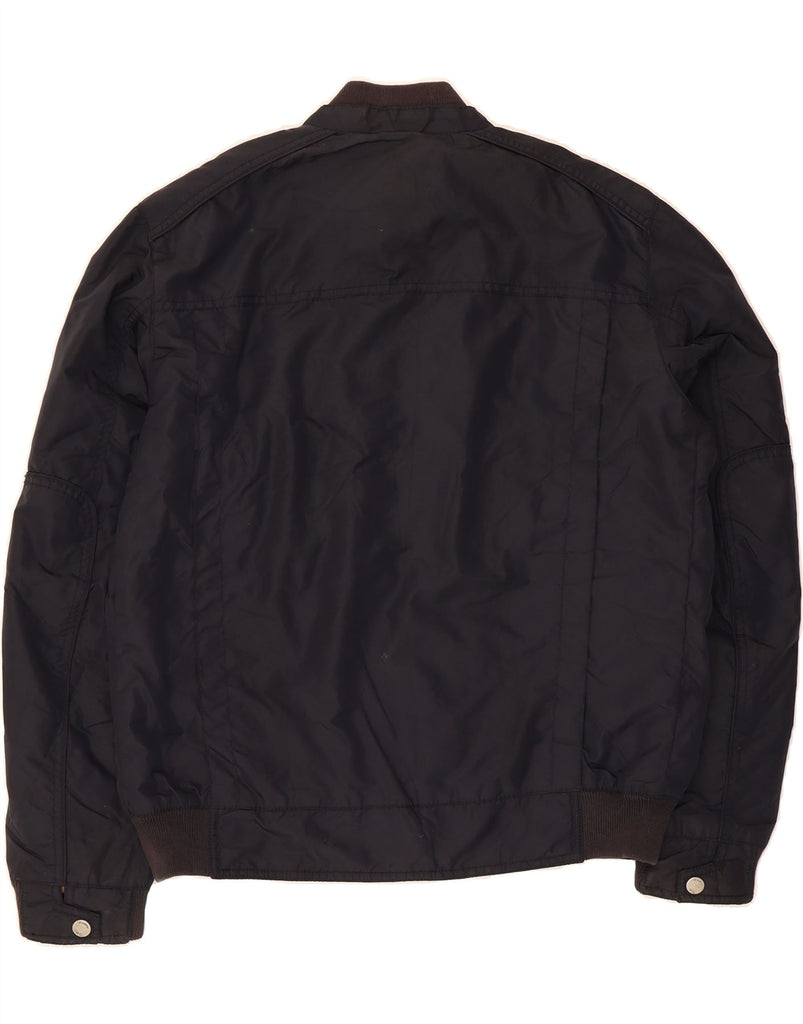 MASSIMO DUTTI Mens Bomber Jacket UK 40 Large Navy Blue Vintage Massimo Dutti and Second-Hand Massimo Dutti from Messina Hembry 