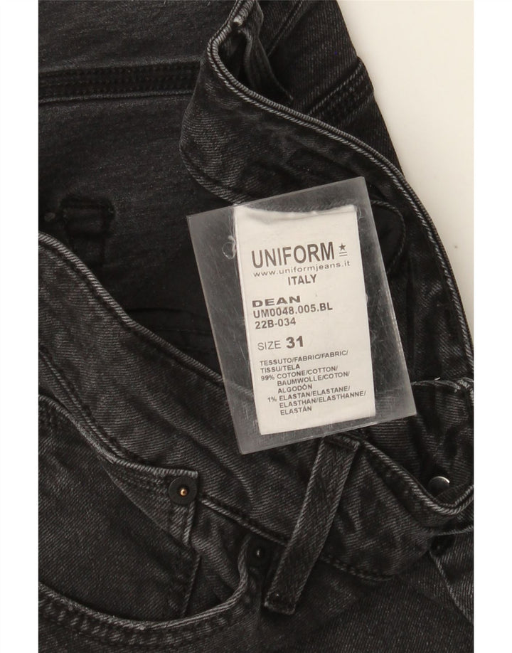 Uniform Mens Dean Slim Jeans W31 L26 Black Cotton