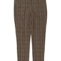 Zara Womens Slim Chino Trousers Medium W28 L27 Brown Check