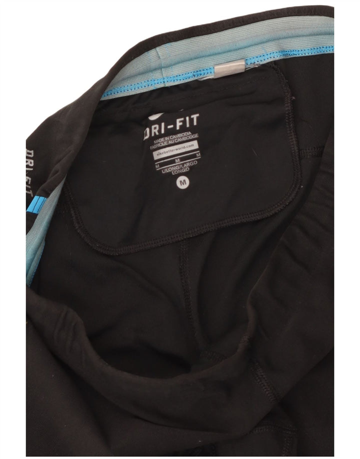 Nike Womens Dri Fit Leggings UK 14 Medium  Black Spotted
