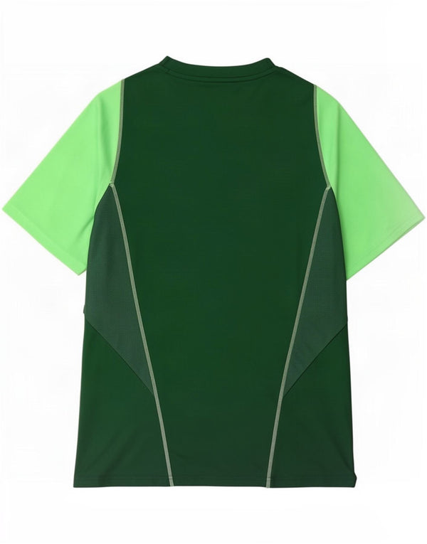 Adidas Mens Aeroready Slim Fit T-Shirt Top Large Green Colourblock