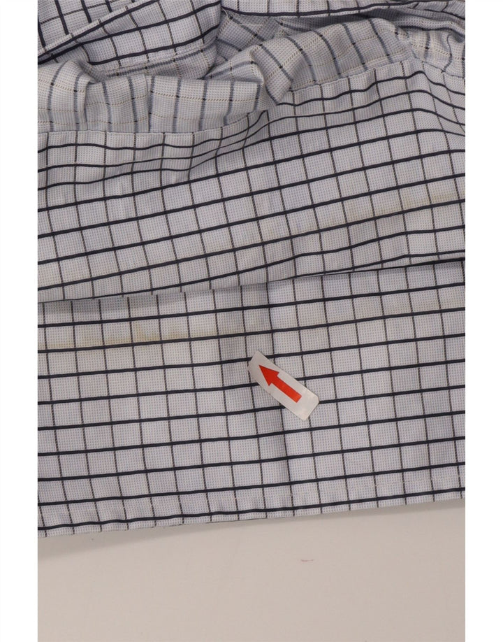 Massimo Dutti Mens Shirt Medium Blue Check