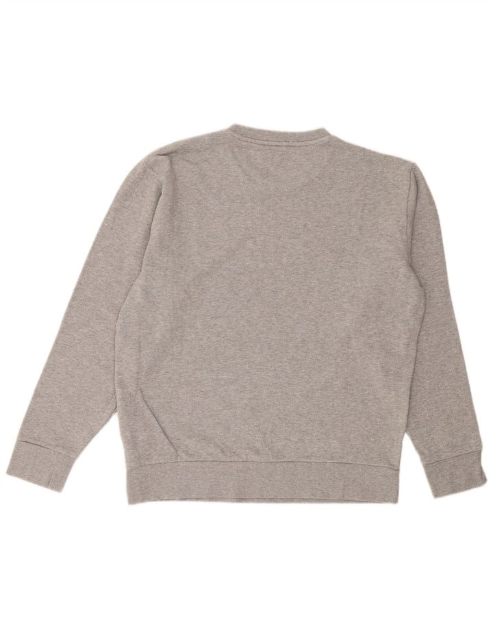 LEVI'S Womens Graphic Sweatshirt Jumper UK 16 Large Grey Cotton