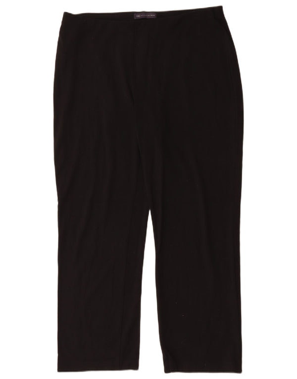 Marks & Spencer Womens Straight Casual Trousers UK 16 Large W32 L30 Black