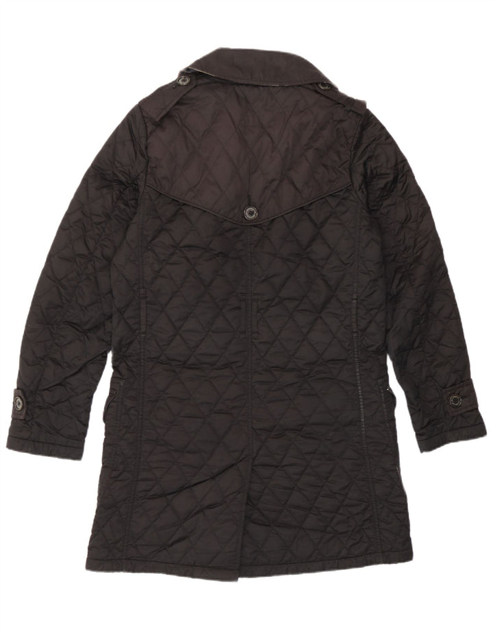 Barbour Womens Military Quilted Double Breasted Coat UK 10 Small Black