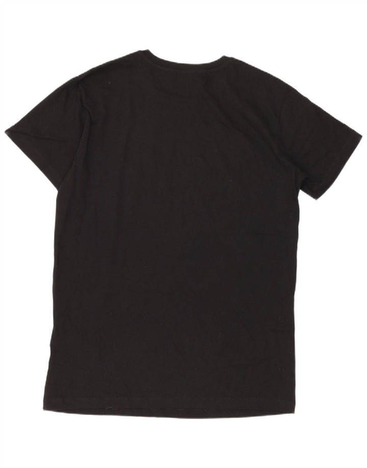 Diesel Mens Graphic T-Shirt Top Small Black Cotton