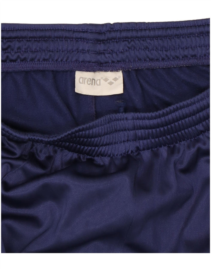 ARENA Mens Graphic Tracksuit Trousers Large  Navy Blue Colourblock