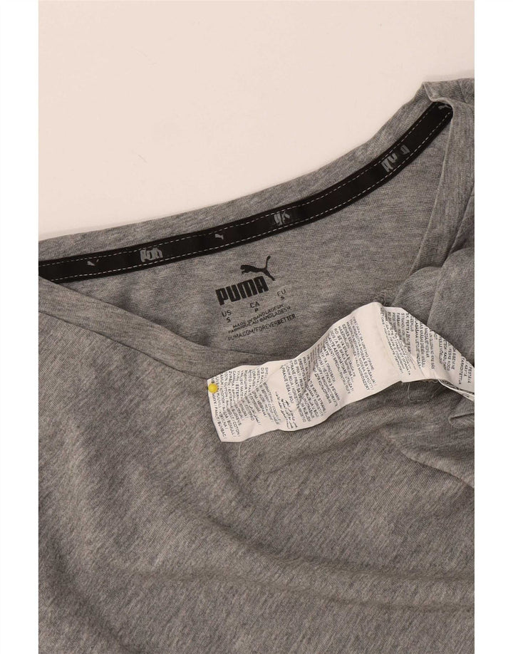 Puma Mens T-Shirt Top Small Grey Cotton