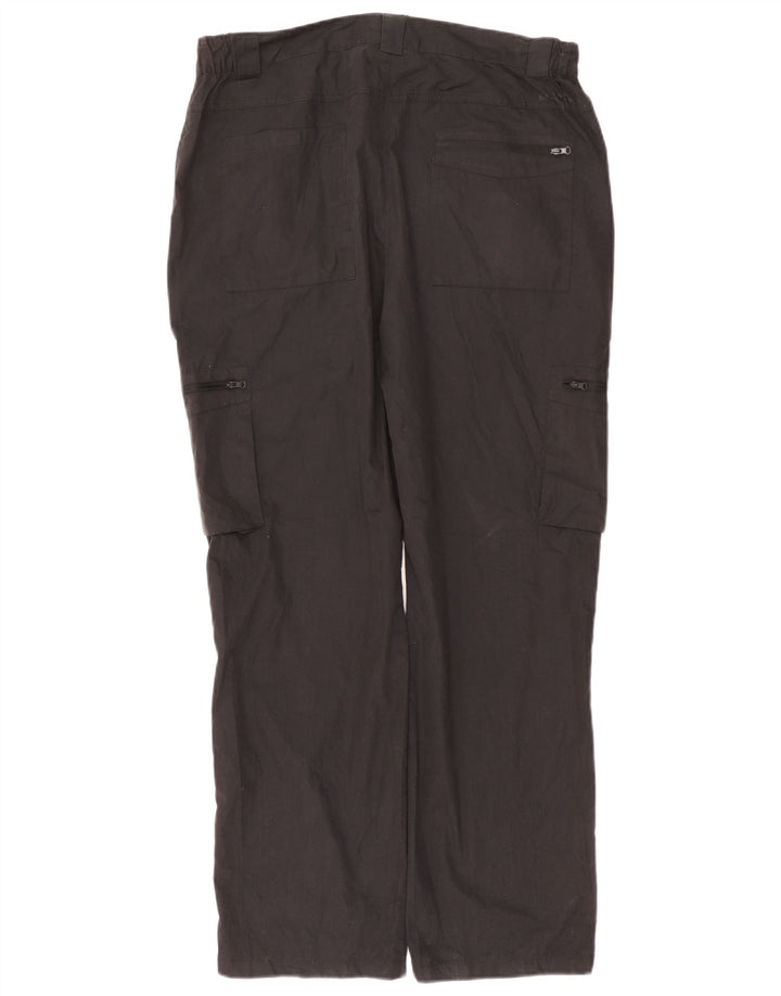 Mountain Warehouse Womens Straight Cargo Trousers W36 L30 Black Polyester