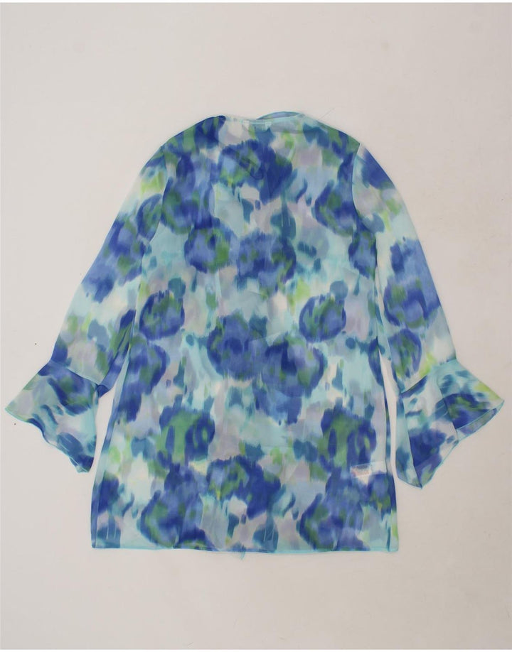 BERKERTEX  Womens See Through Shirt Dress UK 12 Medium Blue Tie Dye Vintage Berkertex and Second-Hand Berkertex from Messina Hembry 