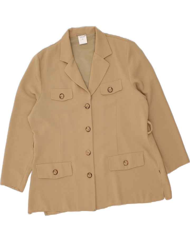 ETAM Womens 4 Button Blazer Jacket UK 20 2XL Beige Vintage Etam and Second-Hand Etam from Messina Hembry 