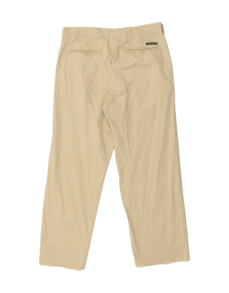 SERGIO TACCHINI Mens Straight Chino Trousers IT 50 Large W34 L28 Beige | Vintage Sergio Tacchini | Thrift | Second-Hand Sergio Tacchini | Used Clothing | Messina Hembry 