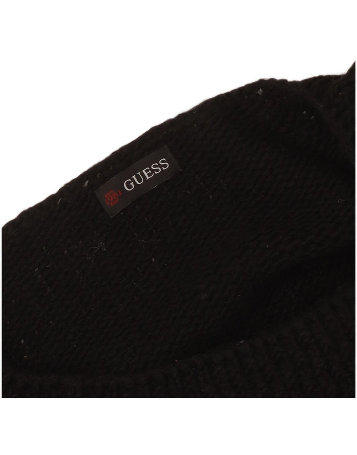 Guess Womens Boat Neck Jumper Sweater UK 12 Medium Black