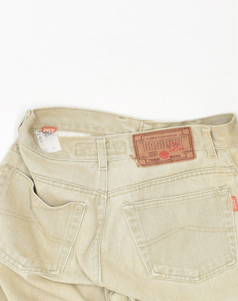 CASUCCI Womens Tapered Jeans IT 46 Large W26 L28 Beige Cotton | Vintage Casucci | Thrift | Second-Hand Casucci | Used Clothing | Messina Hembry 