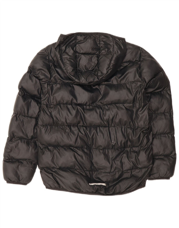 Adidas Boys Hooded Padded Jacket 11-12 Years Black Polyester