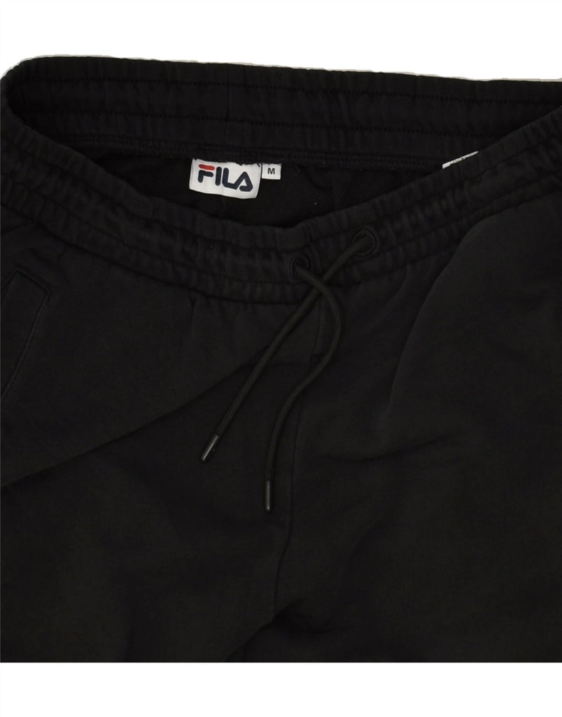 FILA Womens Graphic Graphic Tracksuit Trousers Joggers Medium Black | Vintage Fila | Thrift | Second-Hand Fila | Used Clothing | Messina Hembry 