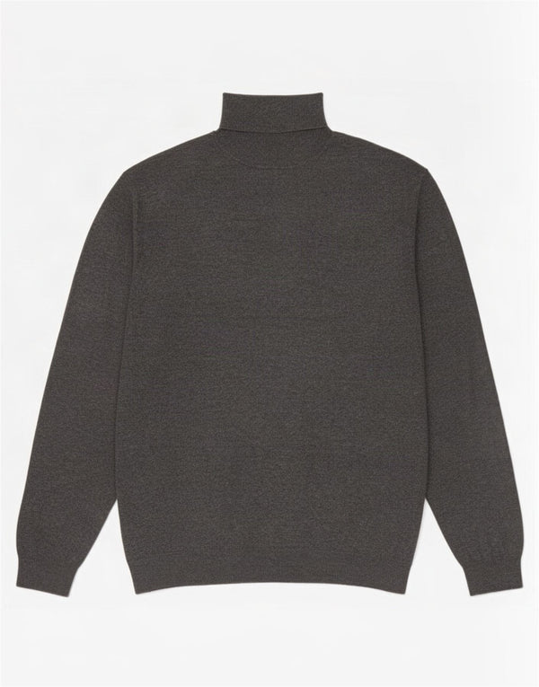 Zara Mens Roll Neck Jumper Sweater Large Grey Viscose