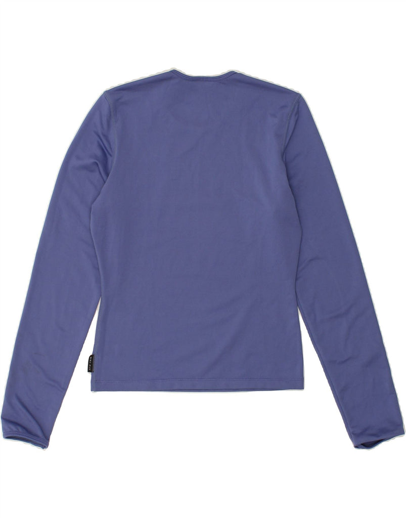 NIKE Womens Dri Fit Top Long Sleeve UK 10/12 Medium Blue Polyester | Vintage Nike | Thrift | Second-Hand Nike | Used Clothing | Messina Hembry 