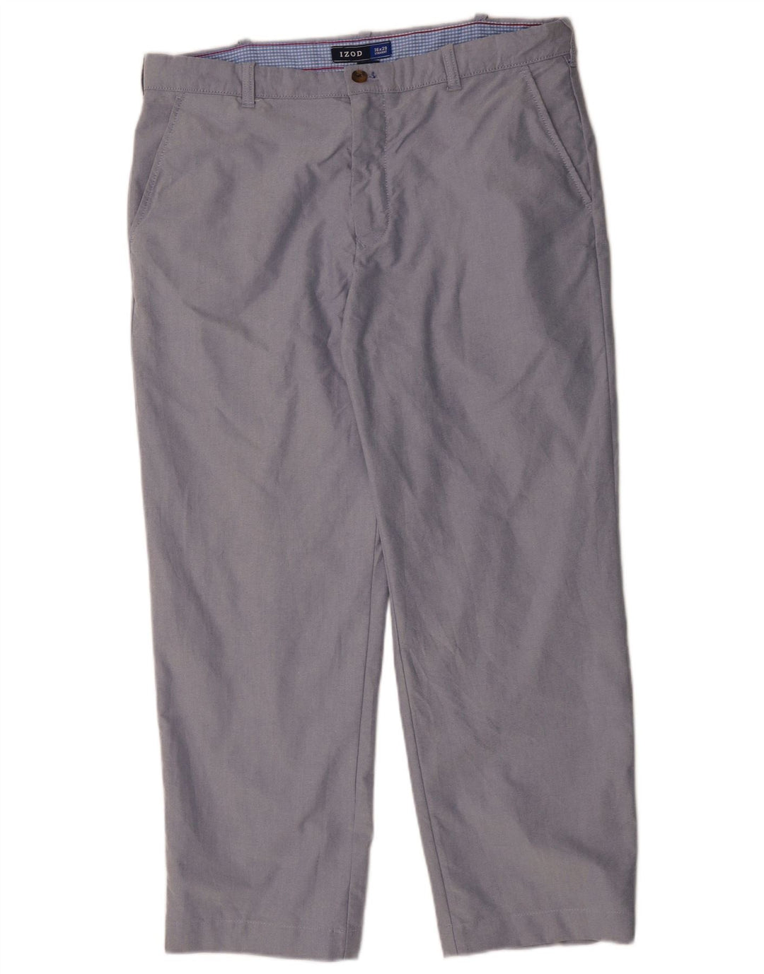 IZOD Mens Straight Chino Trousers W36 L29 Blue Cotton