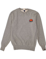 ELLESSE Mens Sweatshirt Jumper Small Grey Cotton