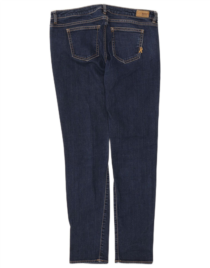 RIFLE Womens Slim Jeans W30 L29 Navy Blue Cotton