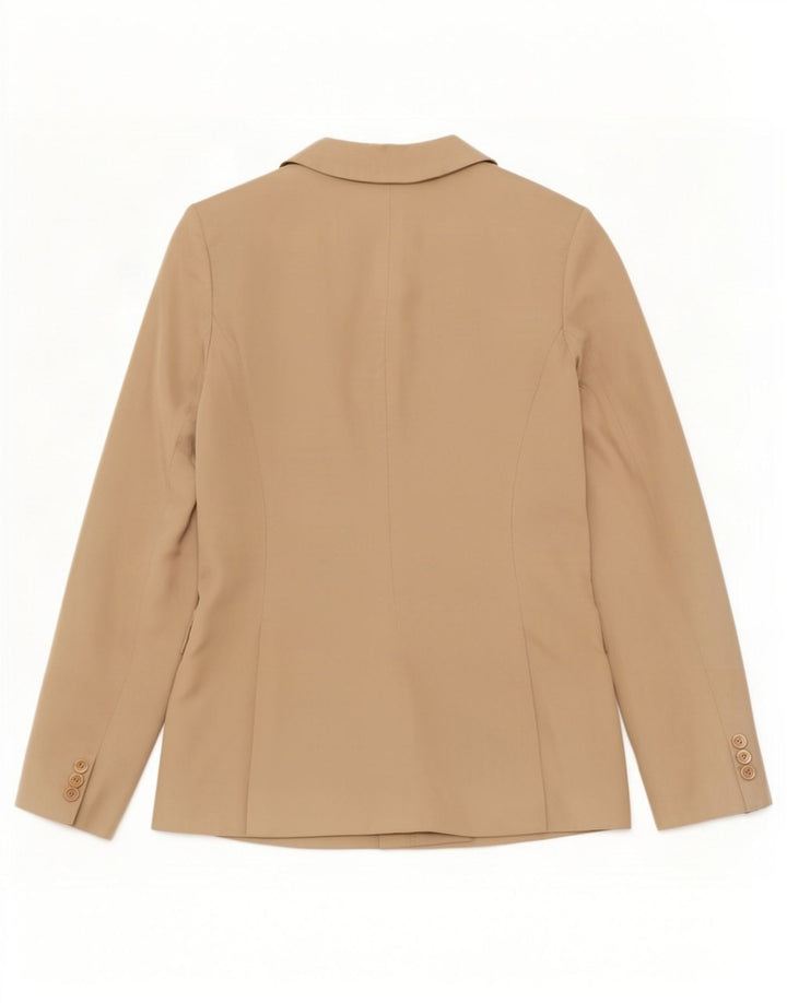 Max & Co. Womens 1 Button Blazer Jacket UK 10 Small Beige Acetate