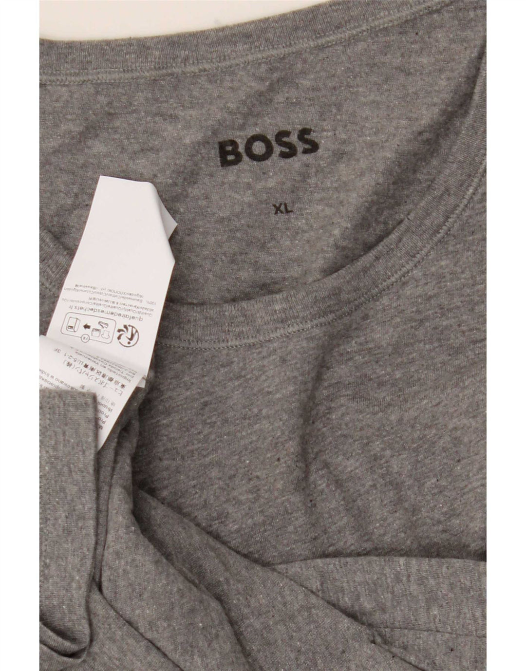 Hugo Boss Mens T-Shirt Top XL Grey Cotton