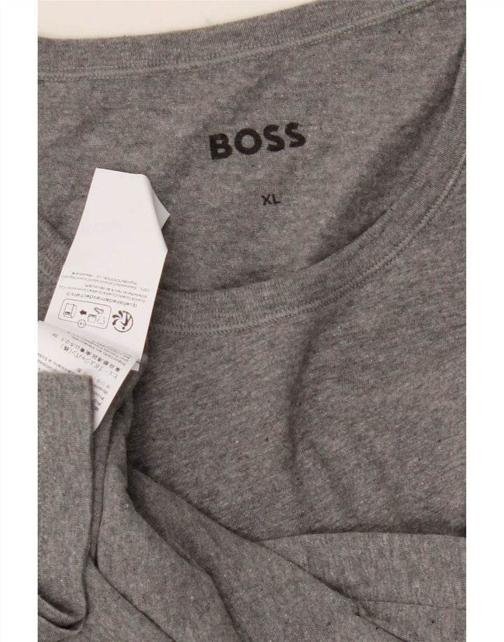 Hugo Boss Mens T-Shirt Top XL Grey Cotton
